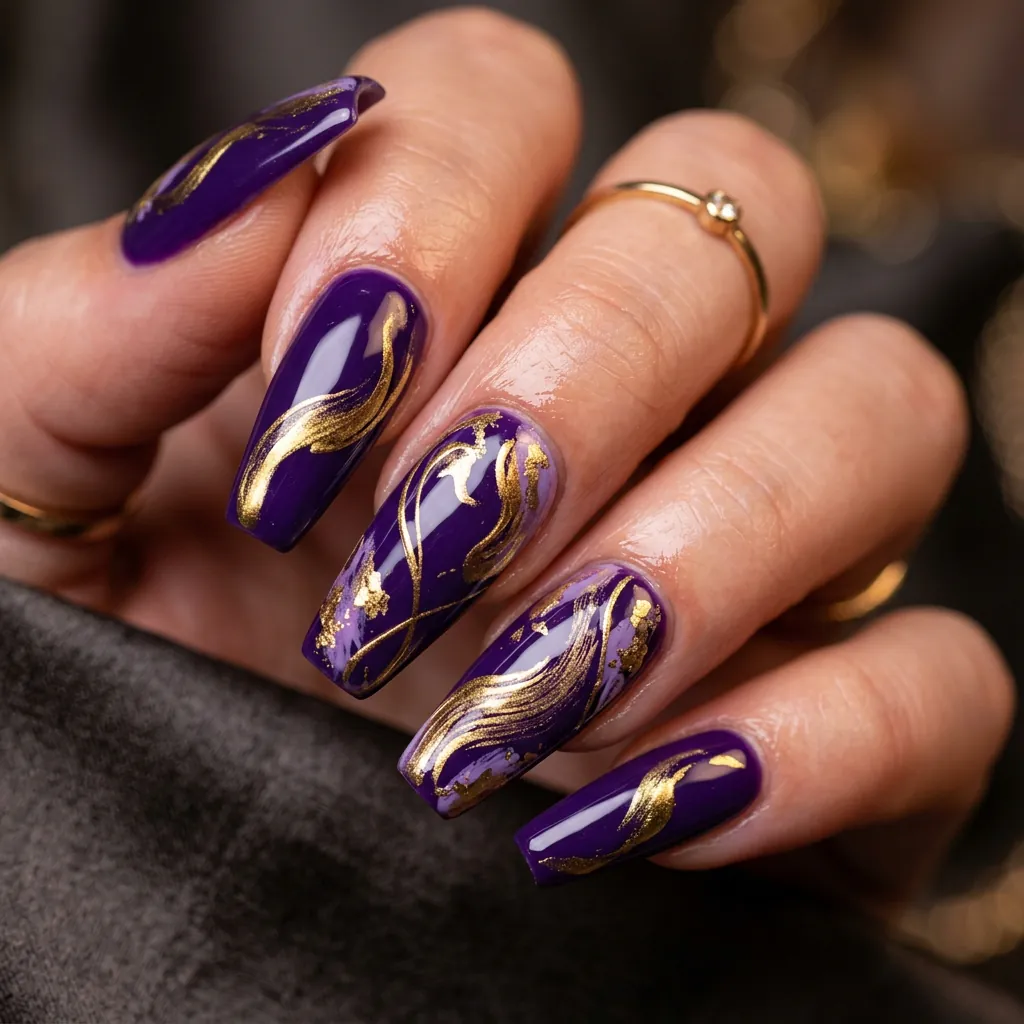 Nails Purple Ideas: 30 Stunning Looks for Every Shade and Style 26 Nails Purple Art Ideas