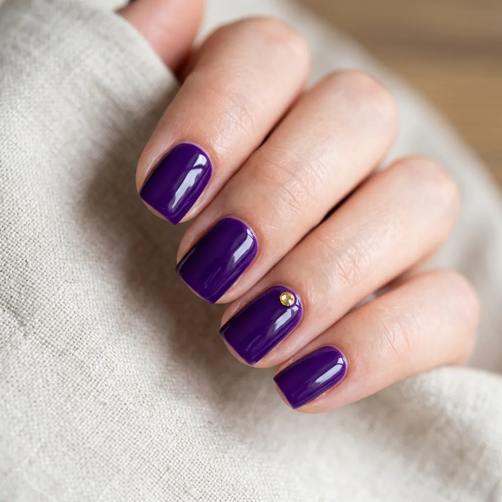 Nails Purple Ideas: 30 Stunning Looks for Every Shade and Style 22 Purple Short Nails Ideas