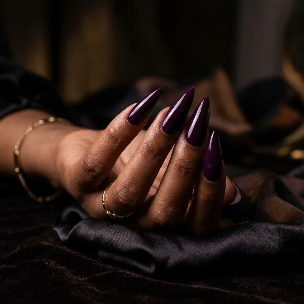 Purple Stiletto Nails Ideas