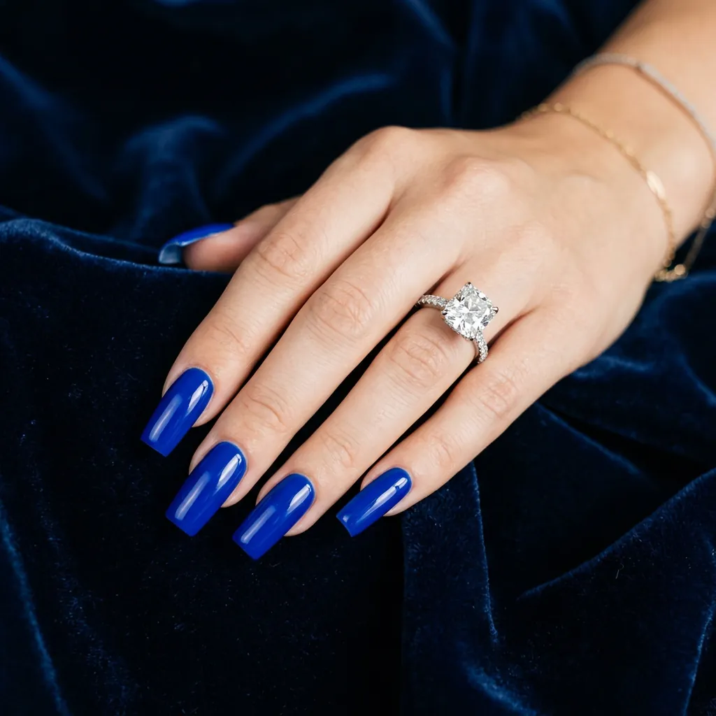 Nails Blue: 30 Stunning Designs You'll Obsess Over 4 Royal Blue Acrylic Nails
