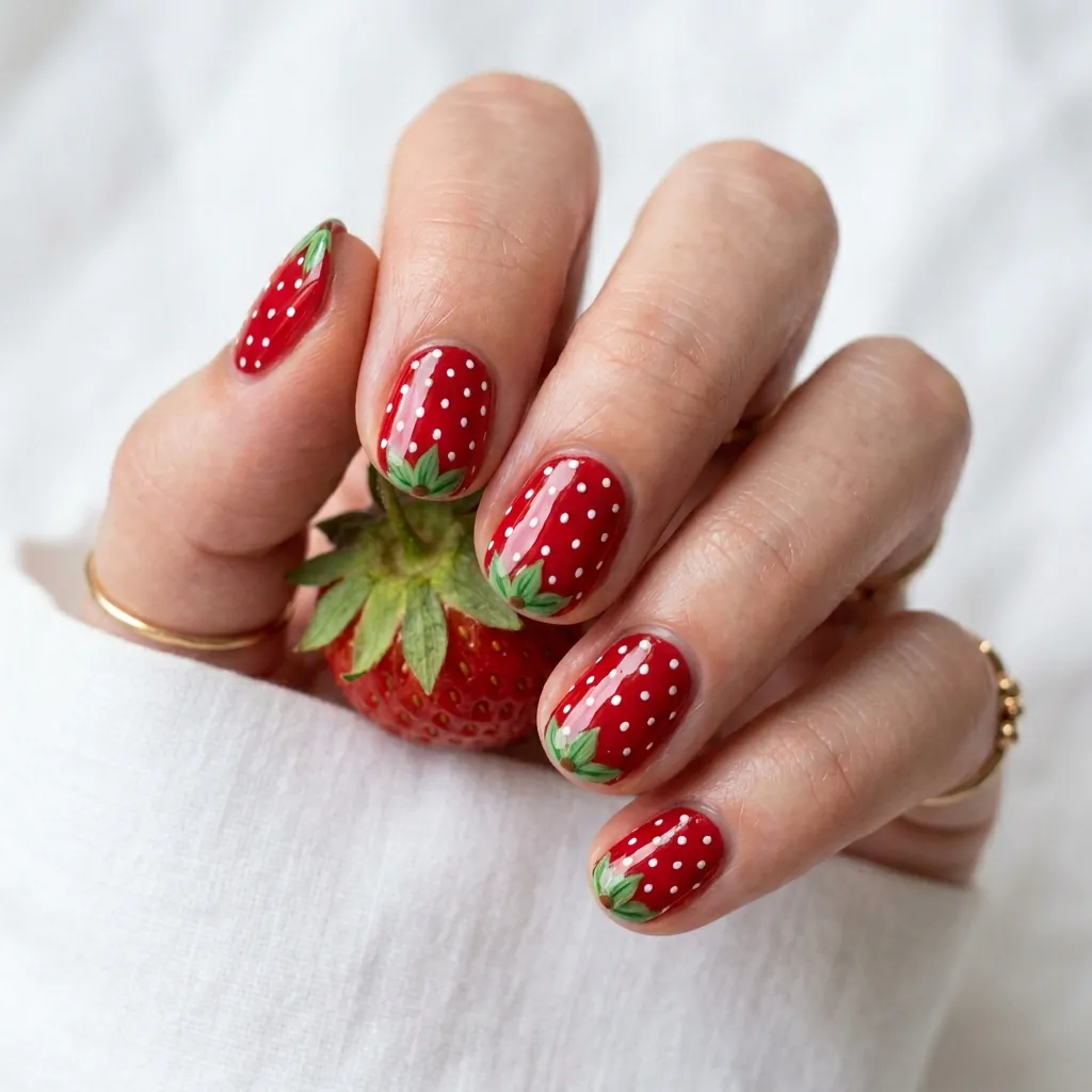 Nails Cute Ideas: 30 Stunning Looks to Spark Your Next Manicure 19 Strawberry Nail Ideas