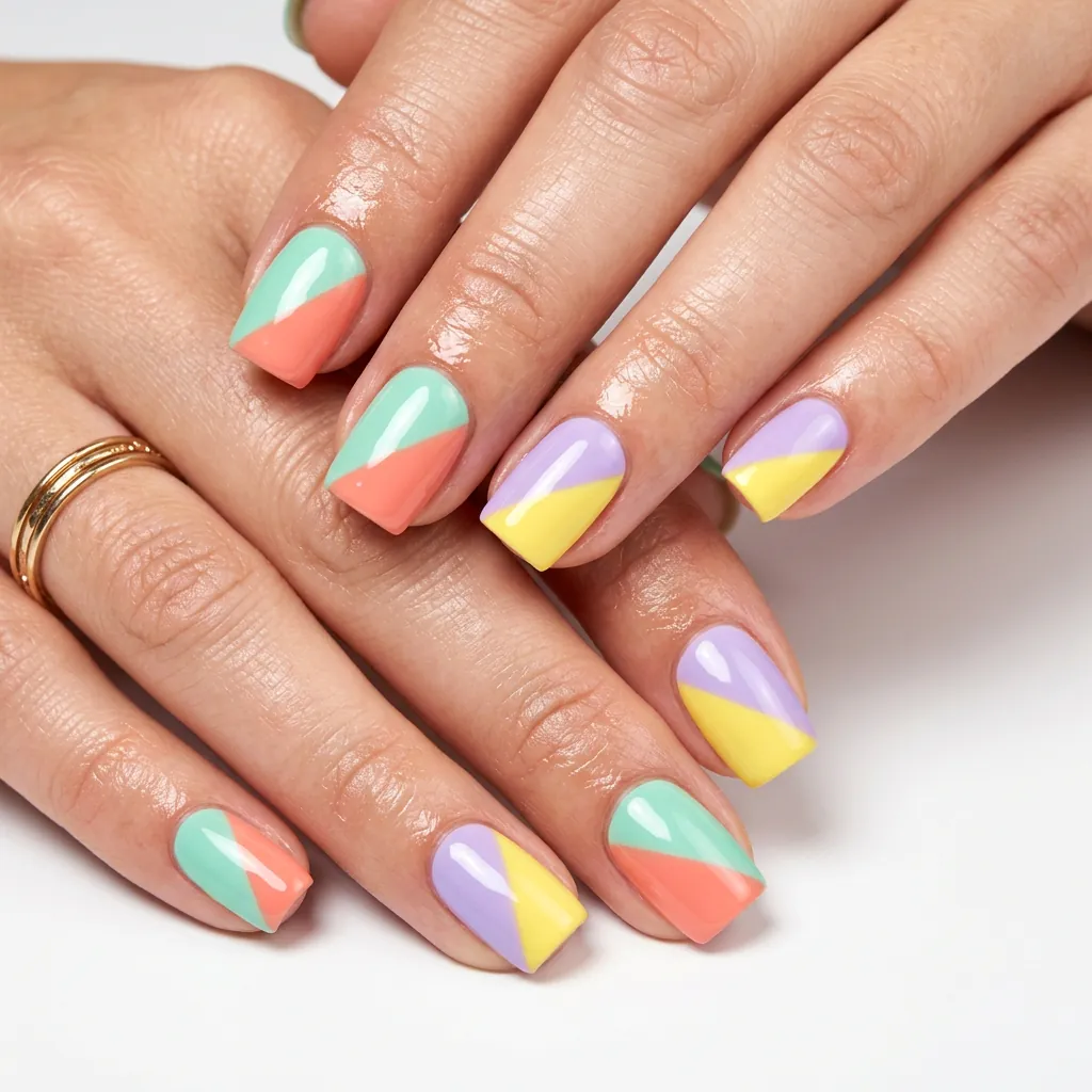 TwoTone Spring Nail Ideas