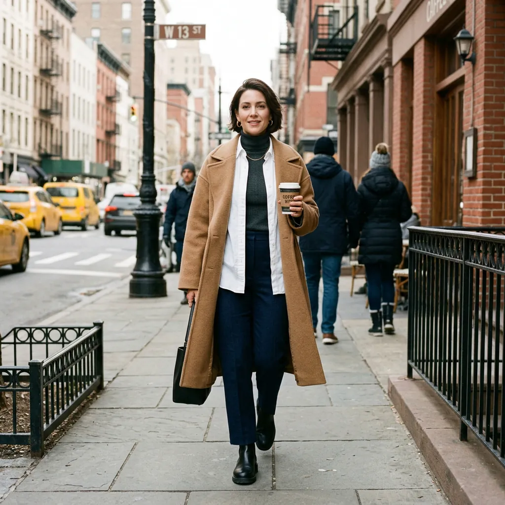 30 NYC Winter Outfits Ideas: Trendy Looks for the Cold Season 2 Classic New York Layering Look