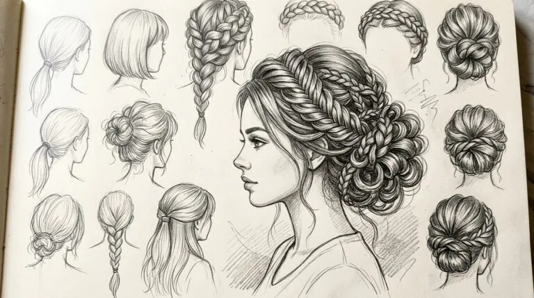 hairstyles drawing
