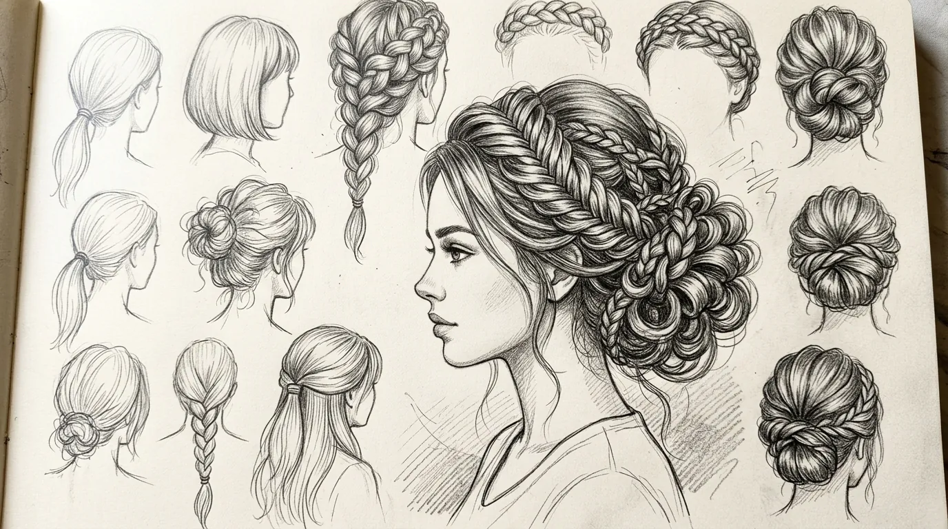 Hairstyles Drawing Ideas: 30 Creative Styles to Inspire Your Next Sketch 1 hairstyles drawing