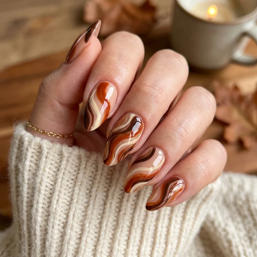 30 September Nails 2026 Ideas: Stunning Looks and Worth Trying 27 Abstract Fall Nail Designs