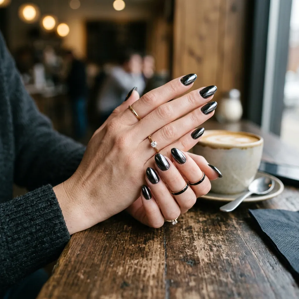 Black Chrome Nails