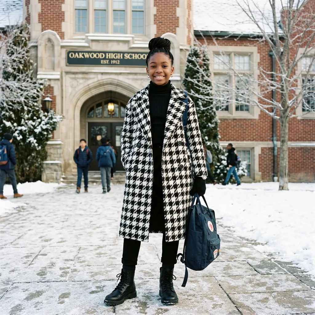 30 Outfit Ideas Winter School Mornings Made Easy and Stylish 28 Bold Print outfit ideas winter school