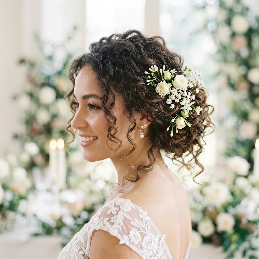 Hairstyles for curly hair for Wedding Ideas