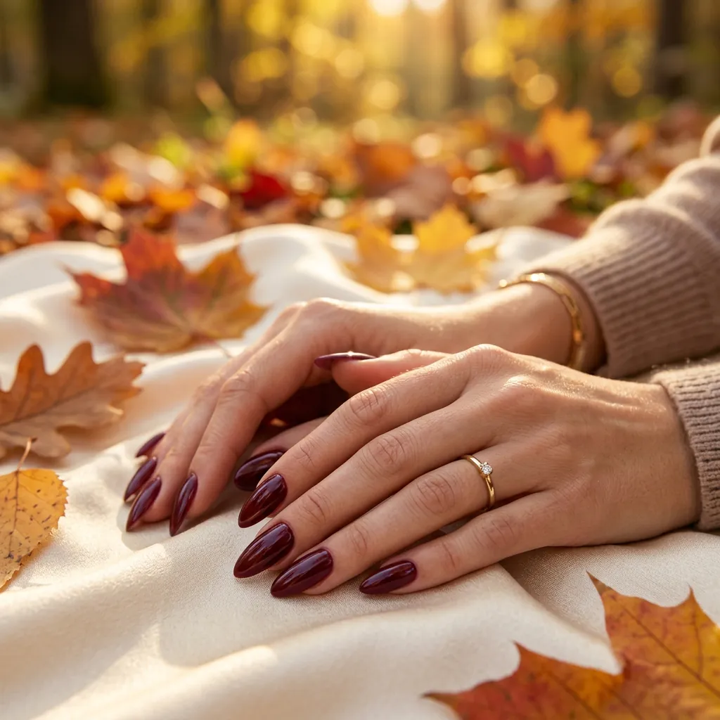 Fall Nails 2026 Burgundy