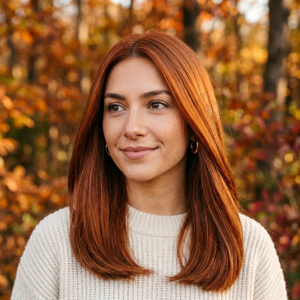 Burnt Sienna fall hair color ideas