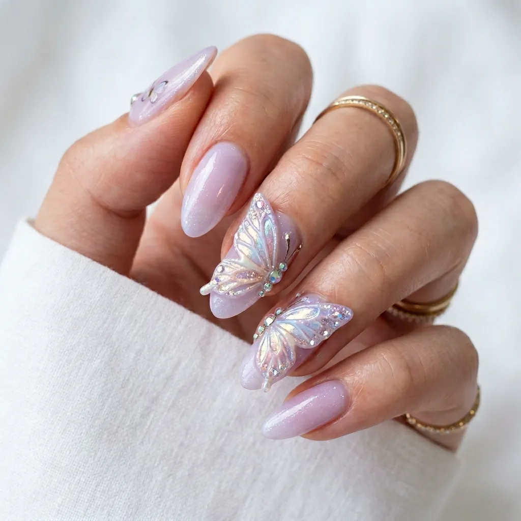 Butterfly Nails 3D Ideas