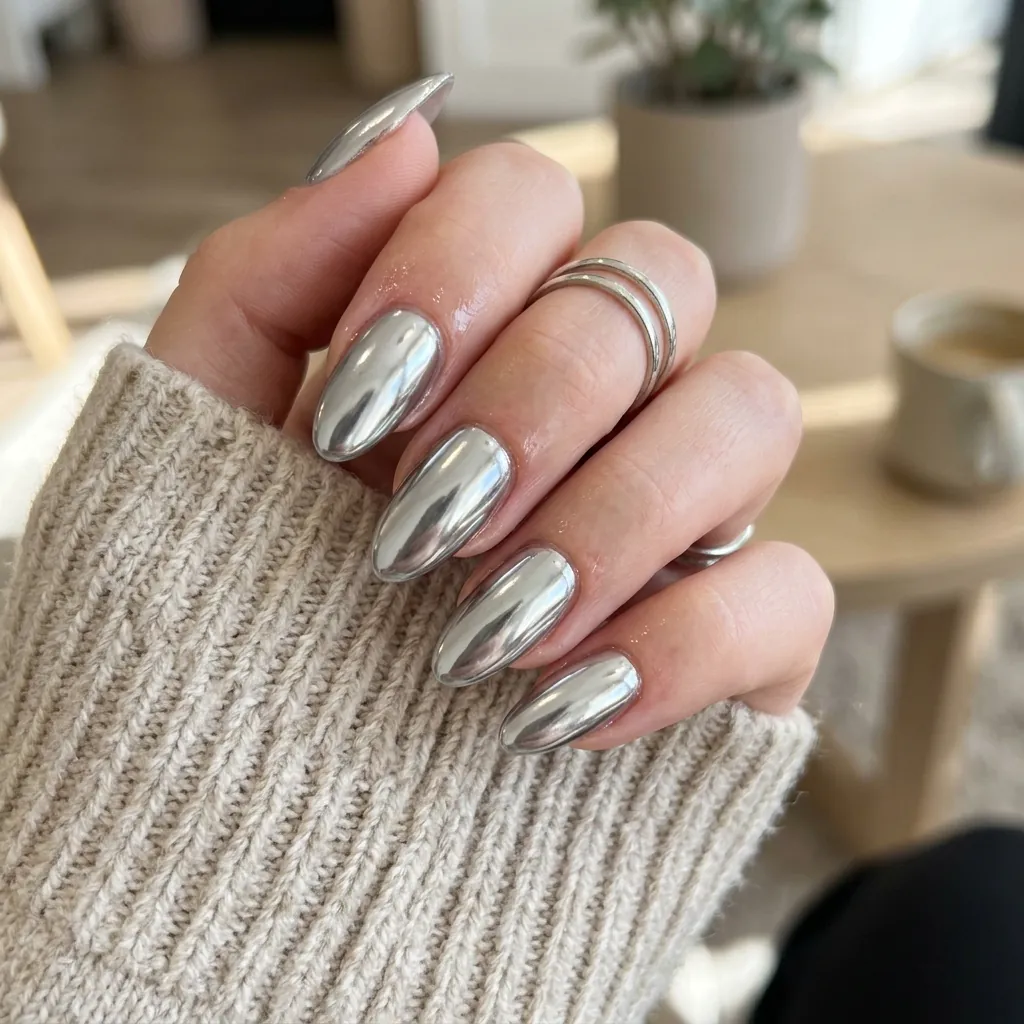 Chrome Acrylic Nails