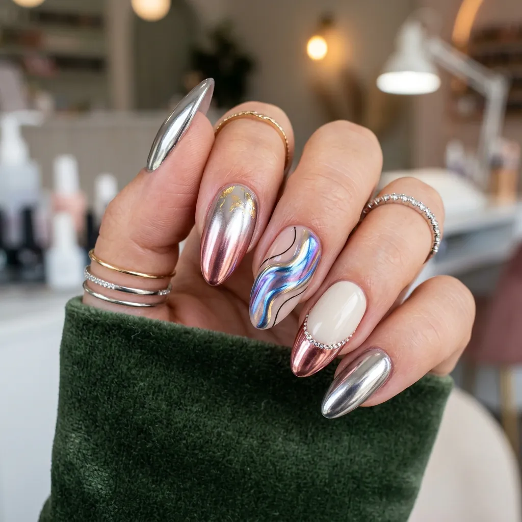 Chrome Nail Art Designs