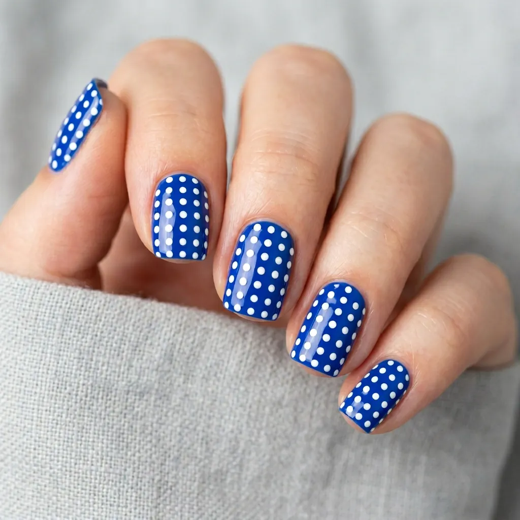 Symmetrical Dot Grid Nail Pattern