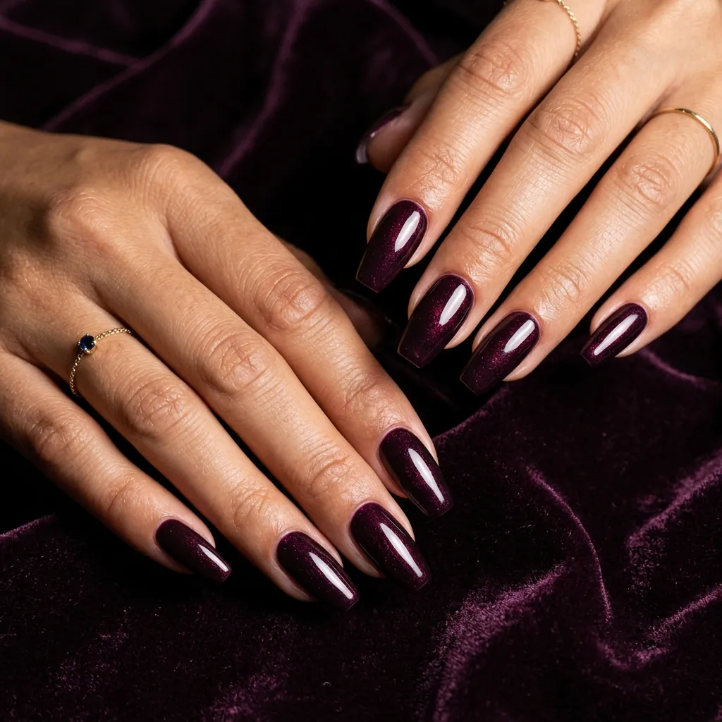 Dark Berry Fall Nails 2026