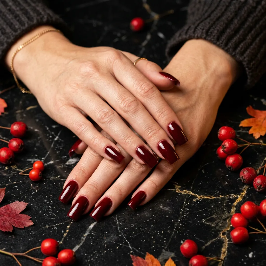 Dark Red Fall Nails 2026 Ideas