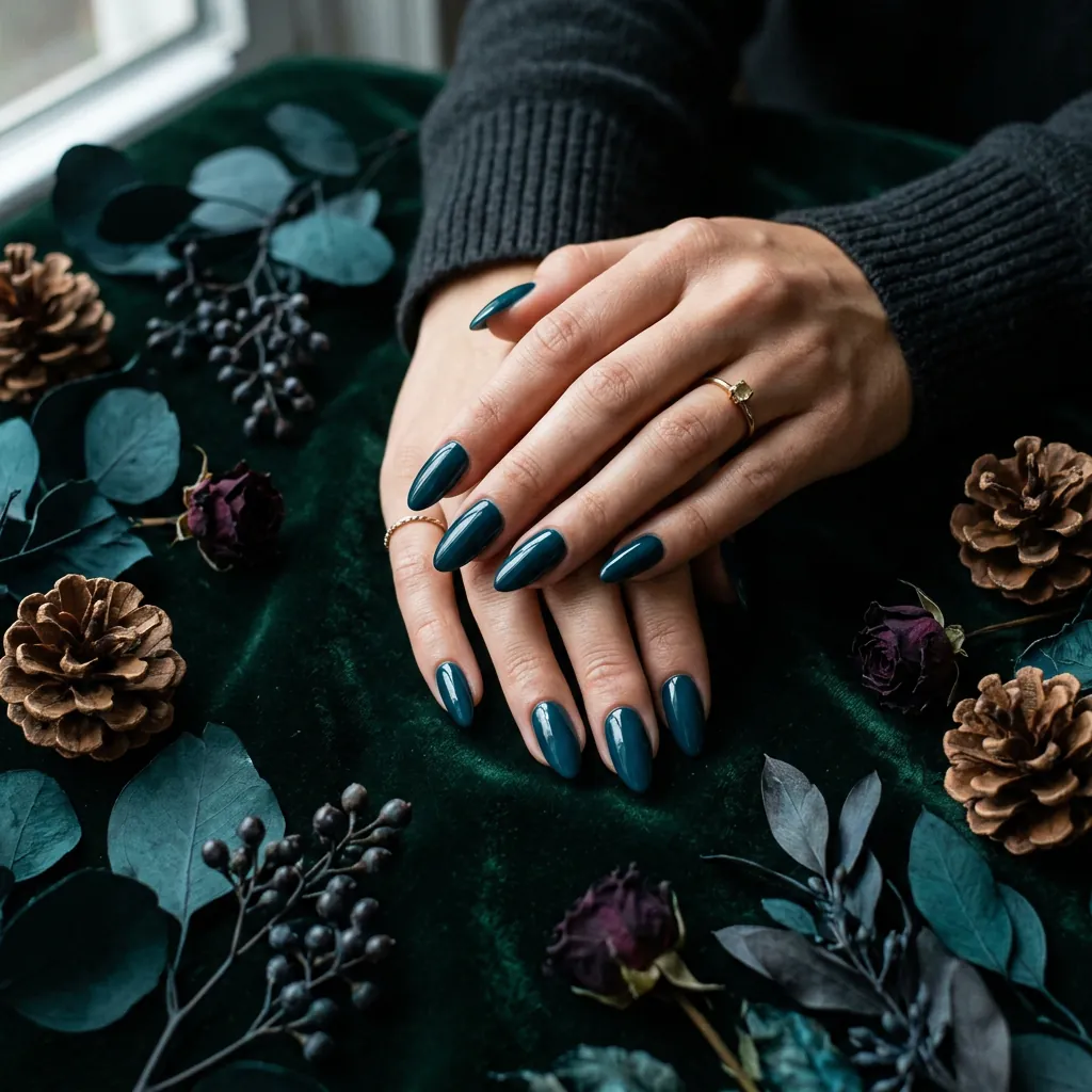 Deep Teal Fall Nails 2026 Ideas