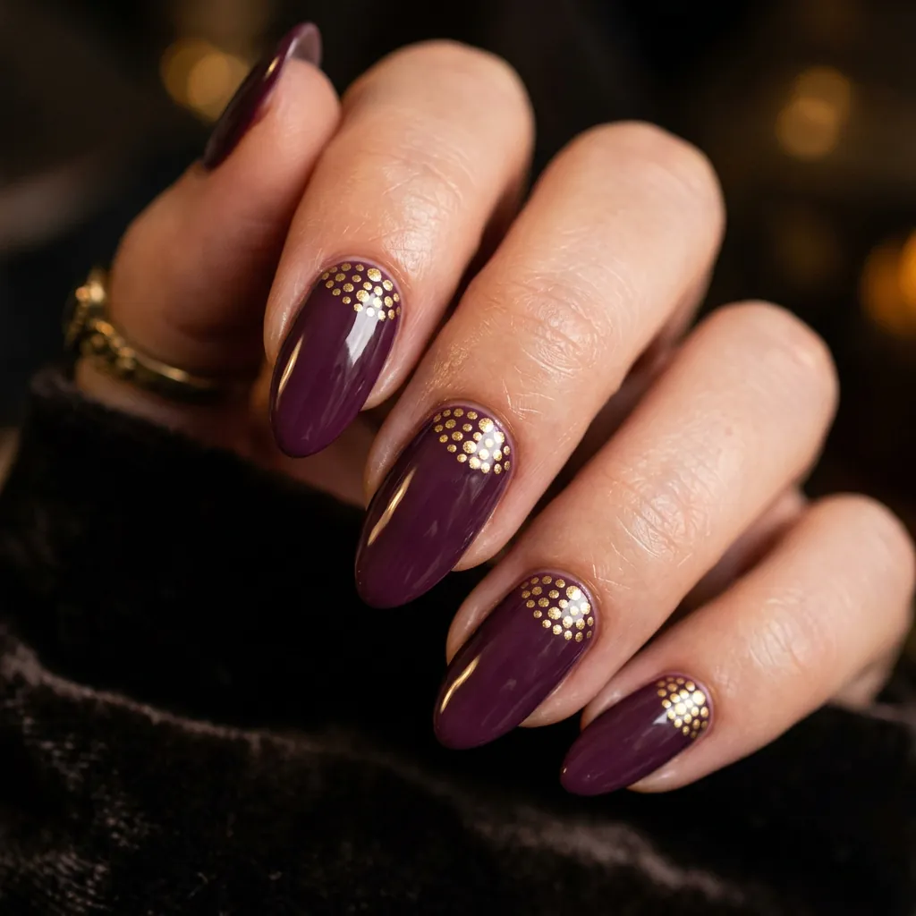 Dotticure Half Moon Nail Design