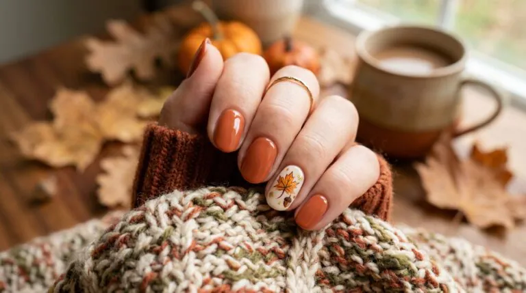 fall nails simple