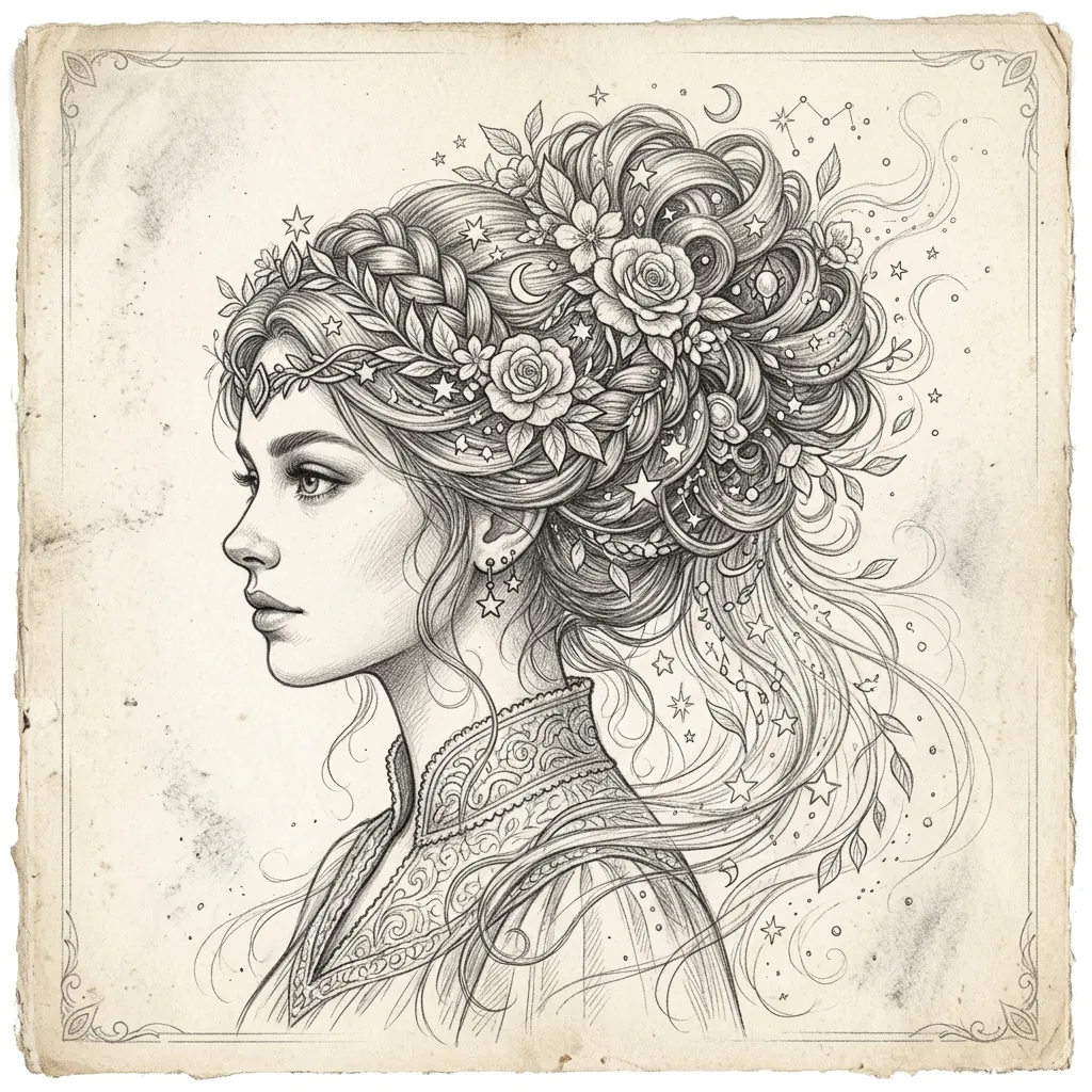 Hairstyles Drawing Ideas: 30 Creative Styles to Inspire Your Next Sketch 14 Fantasy Hairstyles Drawing Ideas