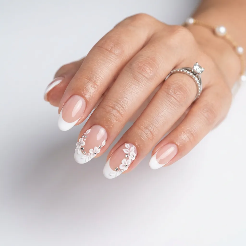 French Tip 3D Nail Ideas