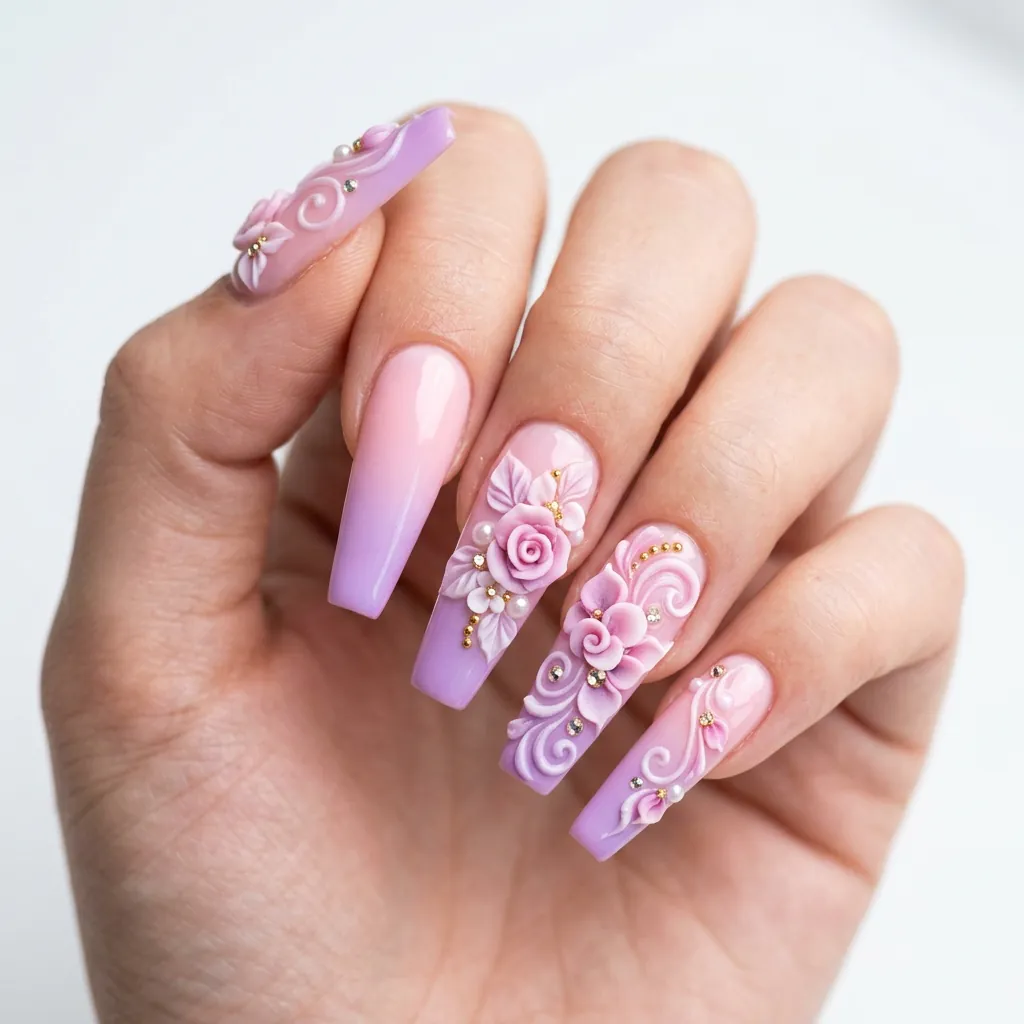 Ombre Nails 3D Ideas