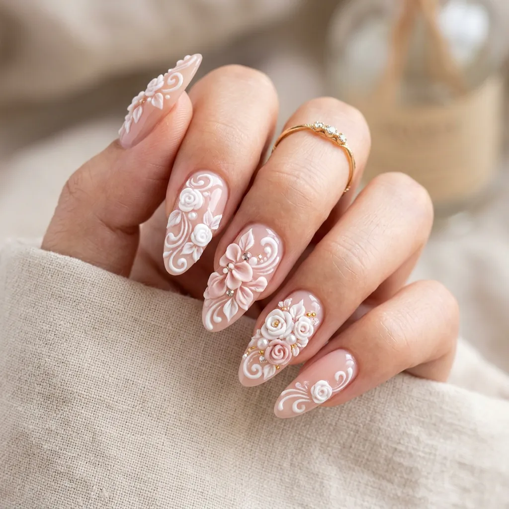 Gel Extension Nails 3D Ideas