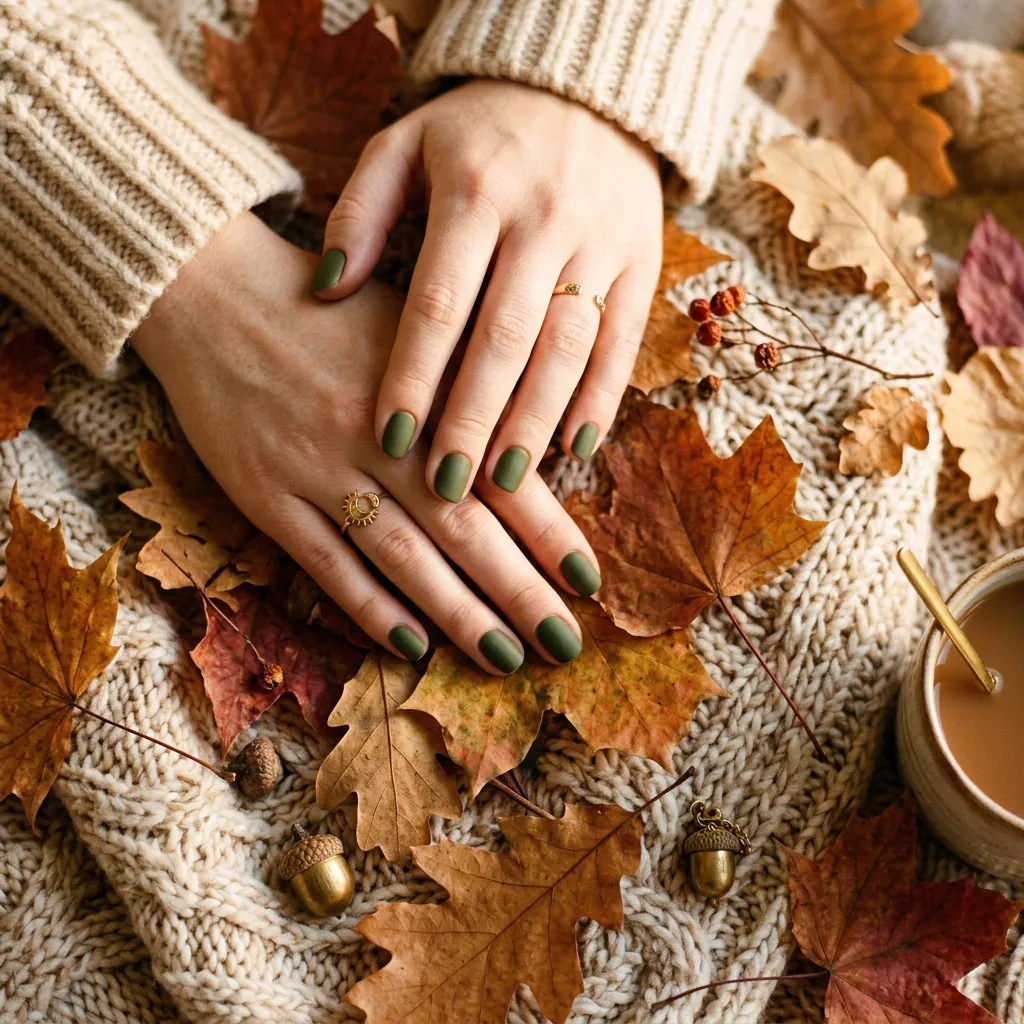 Nails Green Ideas: 30 Creative Looks to Inspire Your Next Manicure 18 Nails Green Seasonal Fall and Winter Ideas