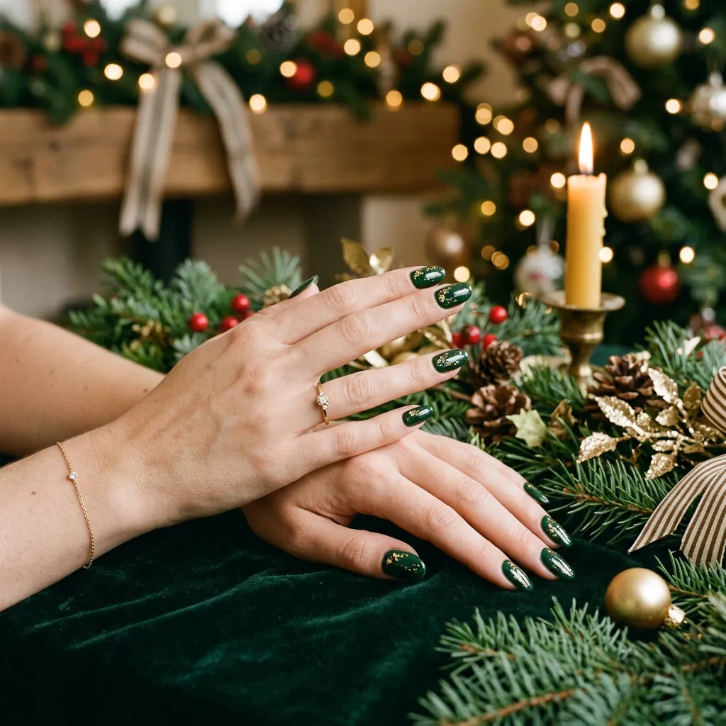 Nails Green Ideas: 30 Creative Looks to Inspire Your Next Manicure 30 Nails Green Festive Holiday Ideas