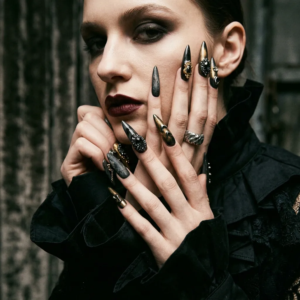 Editorial High Fashion Nails Inspired Drama