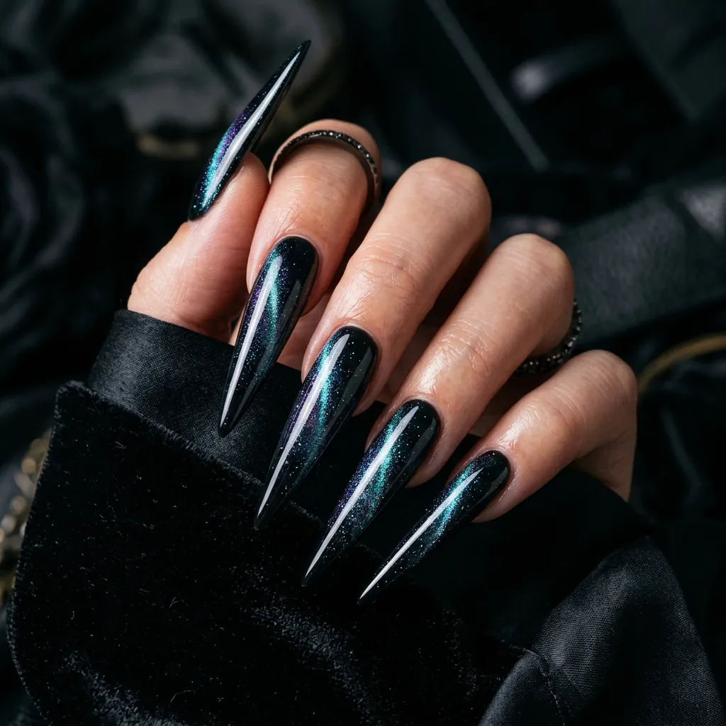 30 Nails Cat Eye Ideas:Stunning Looks To Try. 17 Long nails cat eye
