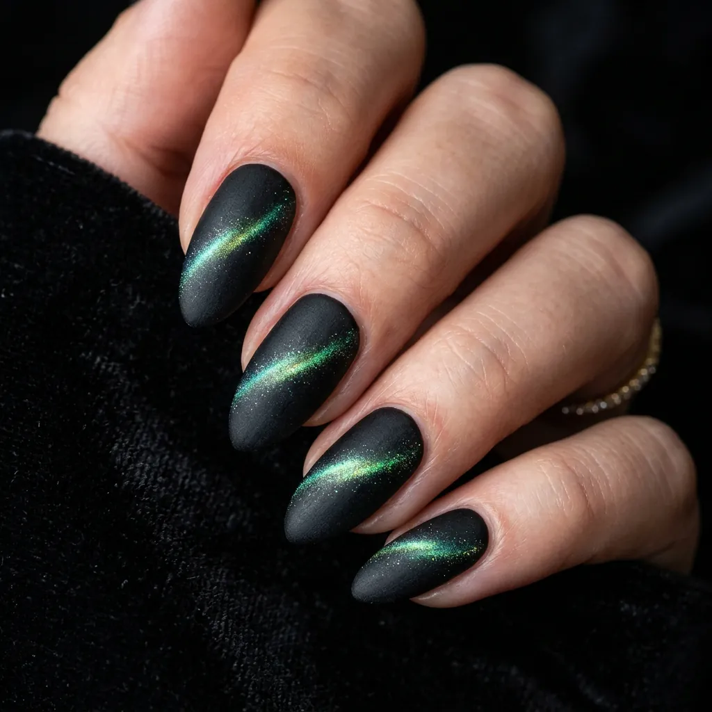 30 Nails Cat Eye Ideas:Stunning Looks To Try. 24 Matte nails cat eye