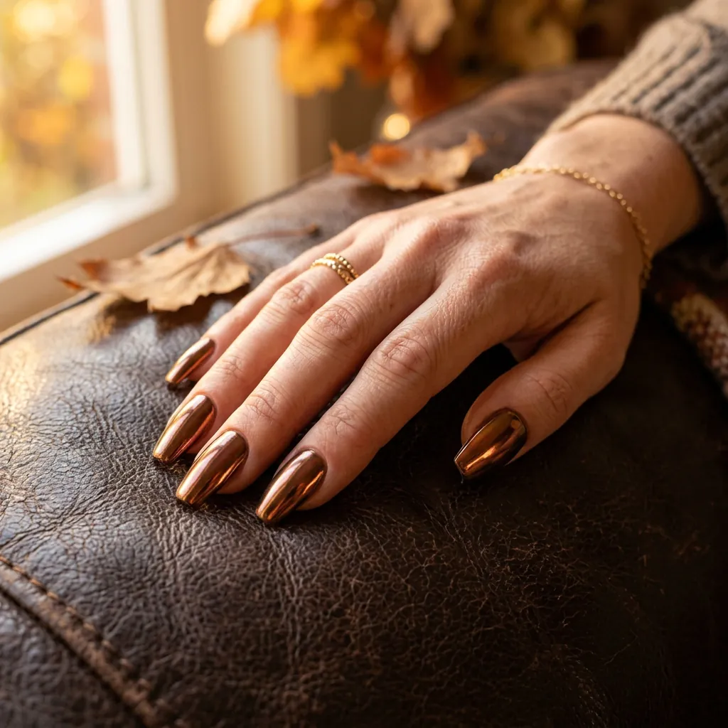 Metallic Fall Nails 2026 Ideas