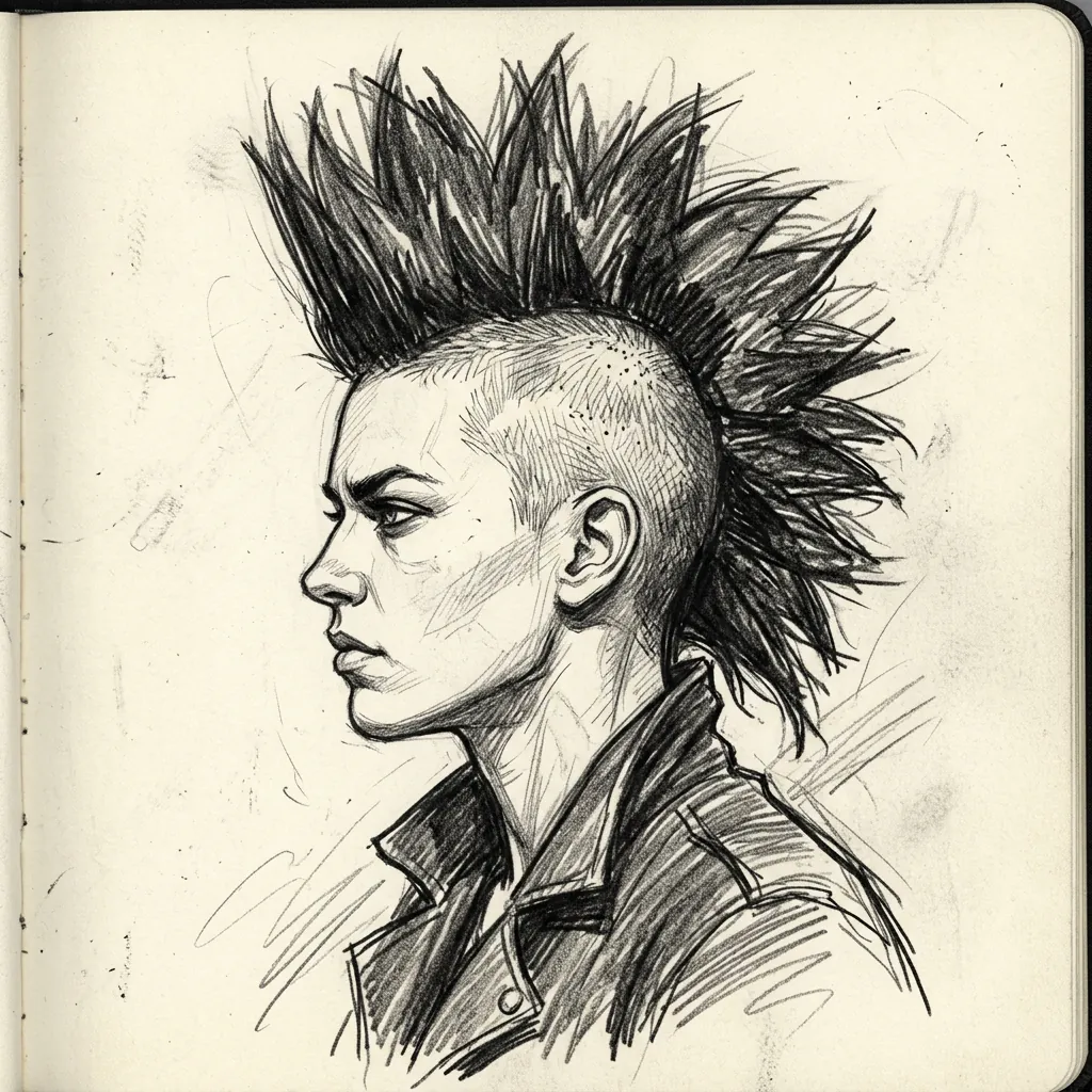 Hairstyles Drawing Ideas: 30 Creative Styles to Inspire Your Next Sketch 28 Mohawk Hairstyles Drawing Ideas