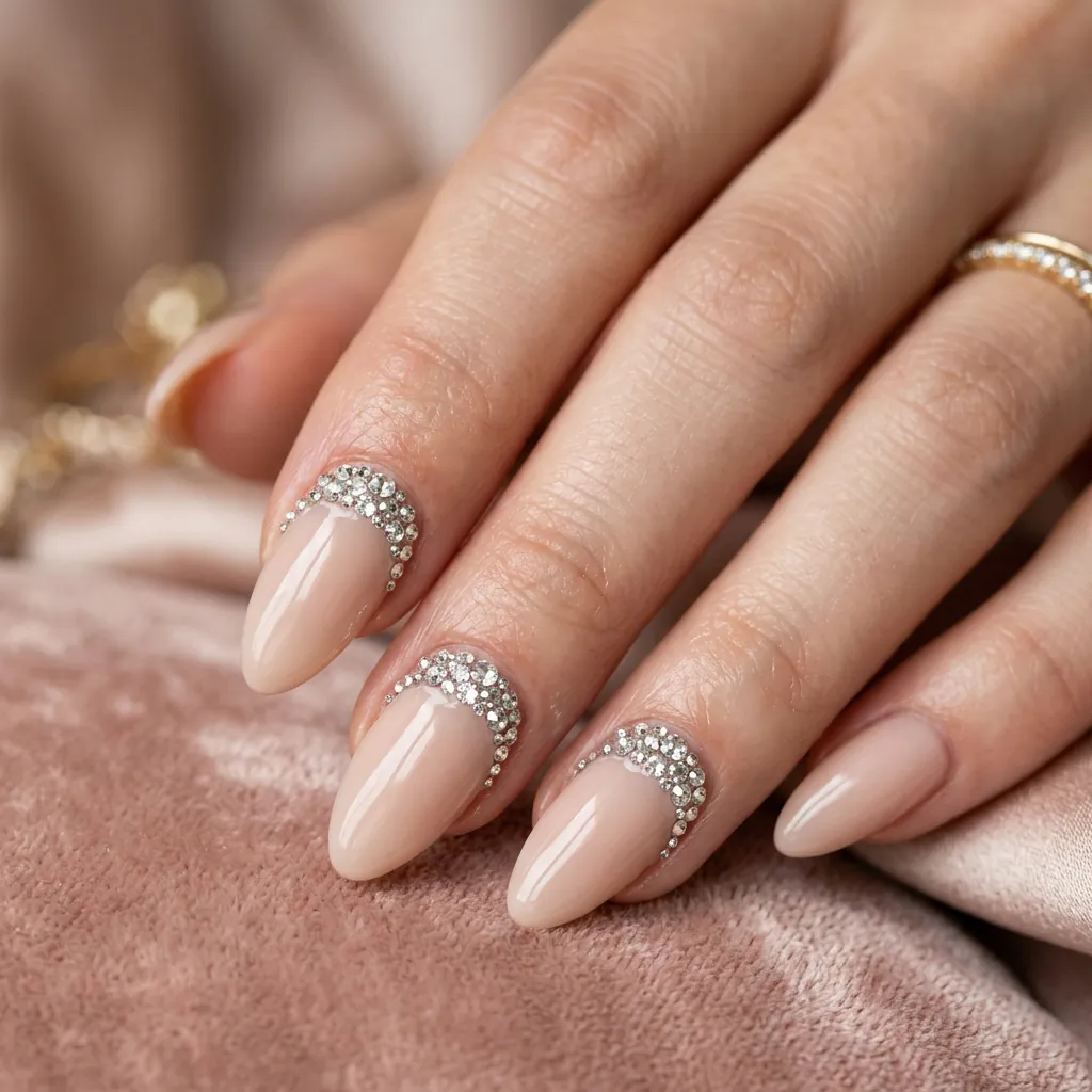 Gemstone Nail Embellishment Ideas