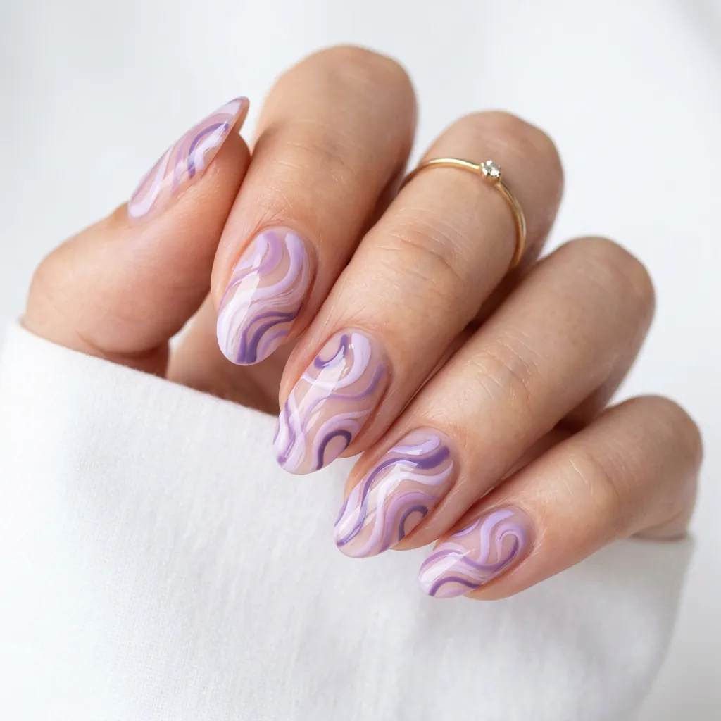 Swirl Nail Art Aesthetic