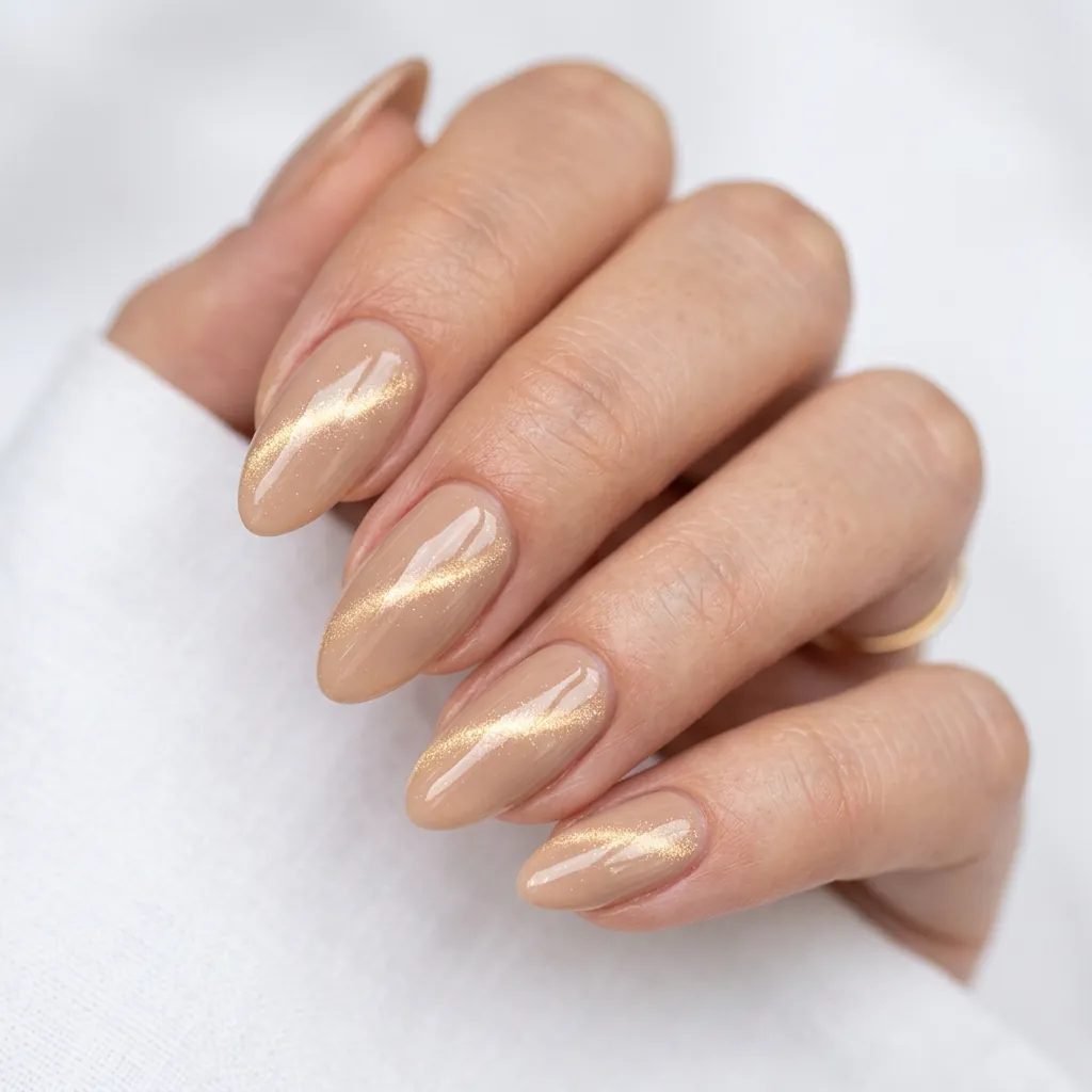 30 Nails Cat Eye Ideas:Stunning Looks To Try. 13 Nude nails cat eye