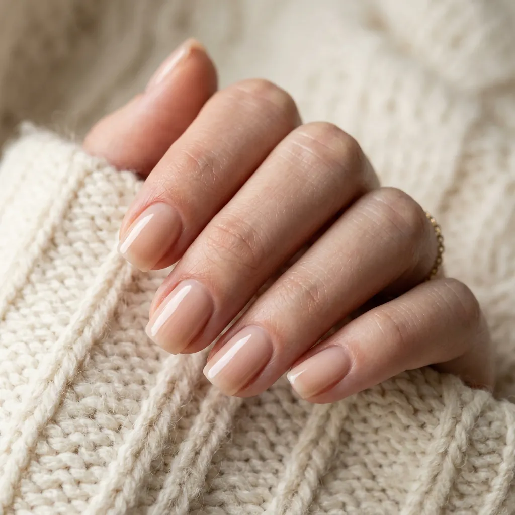 Nude Short Acrylic Nail Ideas