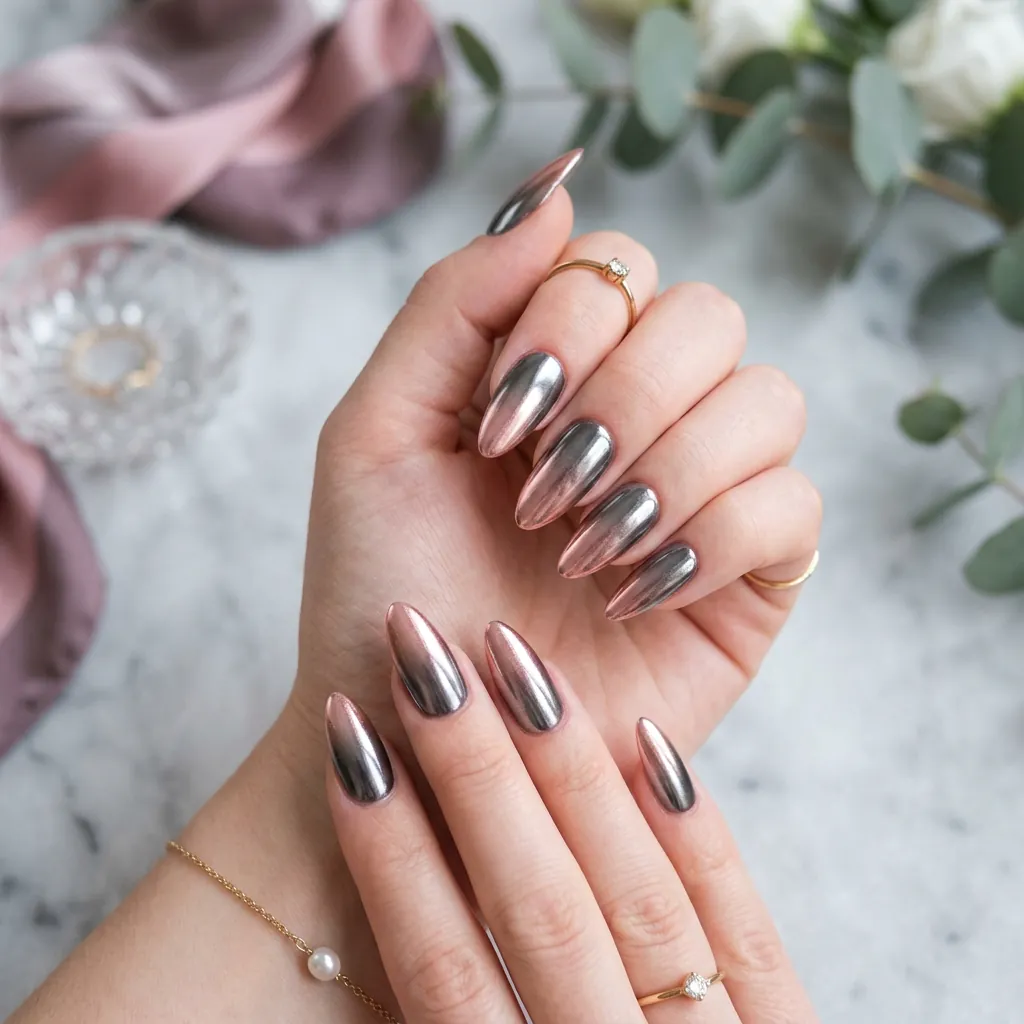 Ombre Chrome Nails