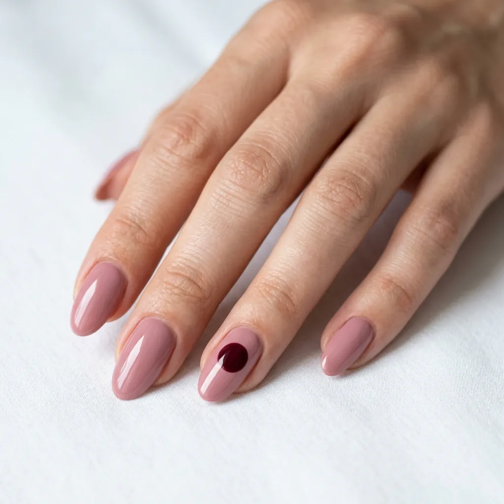 Oversized Single Dot Accent Nail