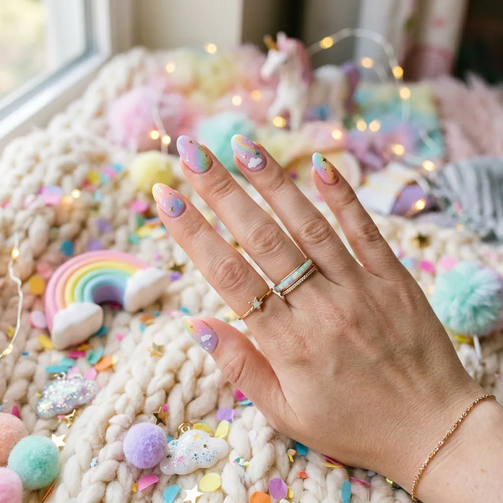 Dreamy Pastel Rainbow Nails Inspired Playfulness