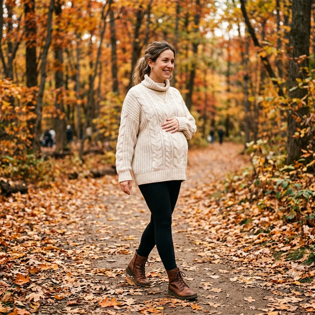 30 Stunning Pregnancy Outfits Ideas for Every Trimester 4 Cozy Knit Sweater Ideas