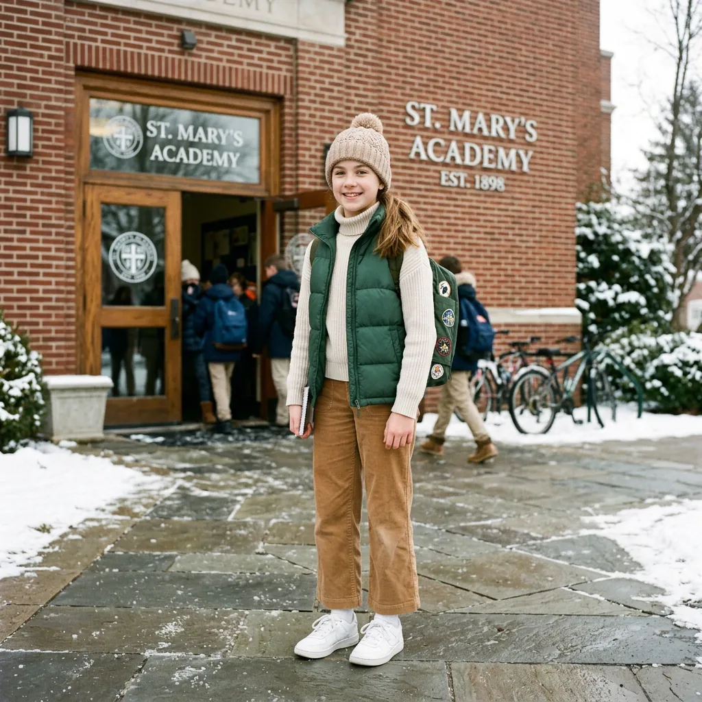 30 Outfit Ideas Winter School Mornings Made Easy and Stylish 26 School Appropriate Puffer Vest Ideas