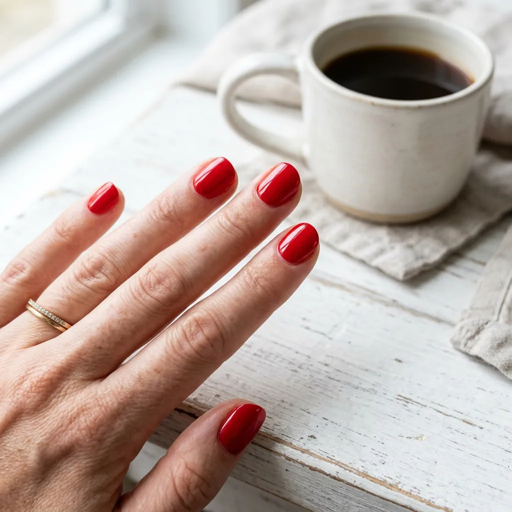 Short Round Acrylic Nail Ideas