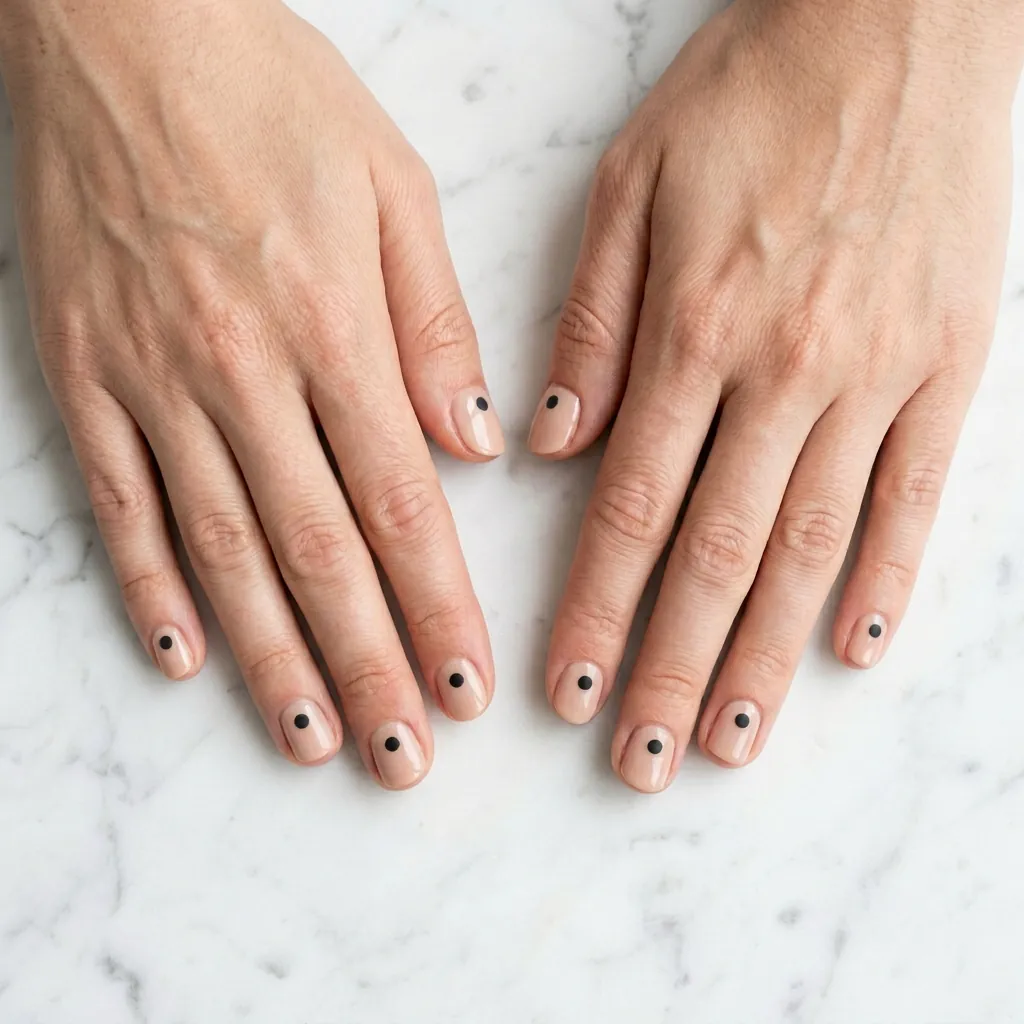Minimalist Single Dot Per Nail