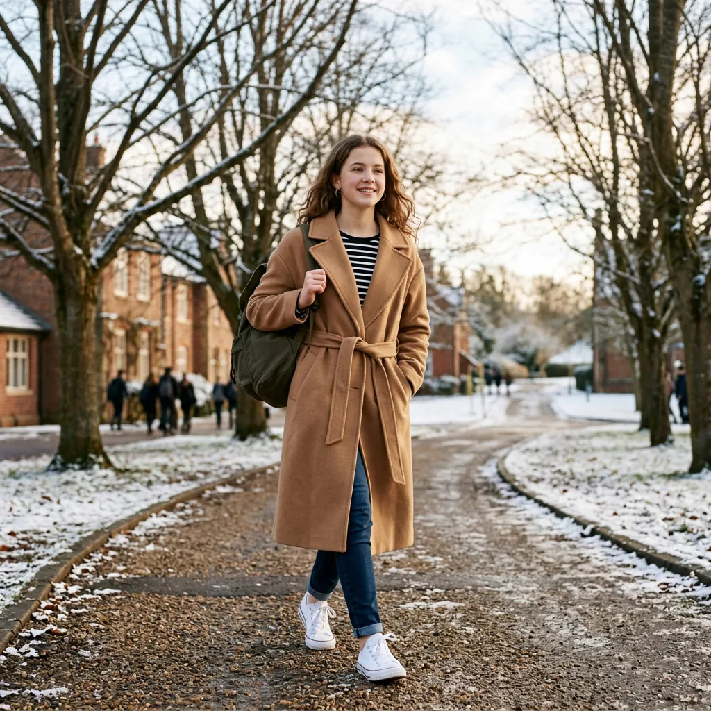 30 Outfit Ideas Winter School Mornings Made Easy and Stylish 9 Oversized Coat outfit ideas winter school