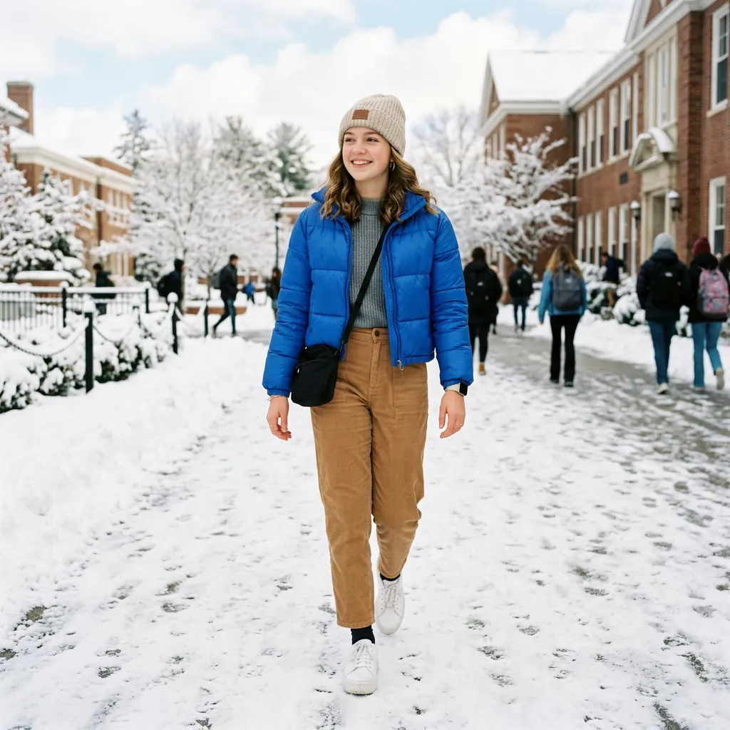 30 Outfit Ideas Winter School Mornings Made Easy and Stylish 4 Puffer Jacket outfit ideas winter school