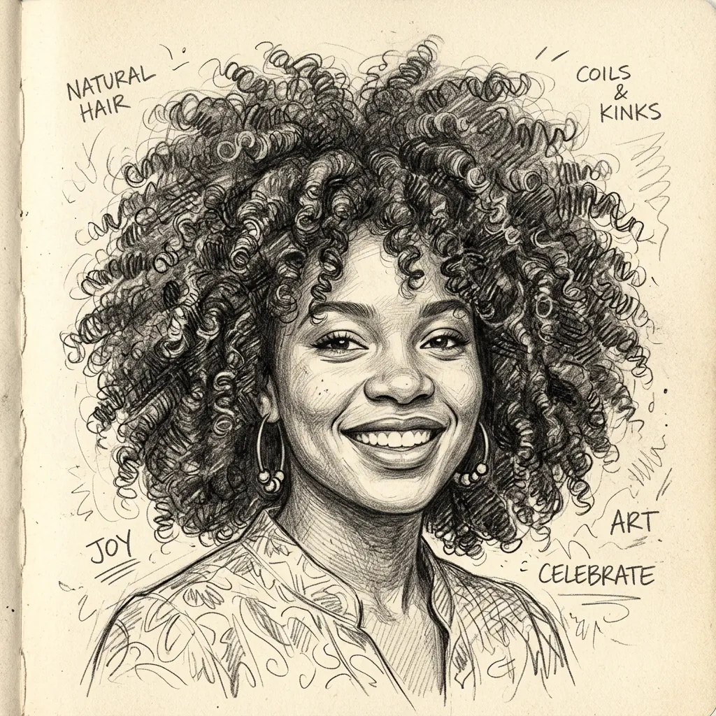 Hairstyles Drawing Ideas: 30 Creative Styles to Inspire Your Next Sketch 29 Textured Hair Drawing Ideas