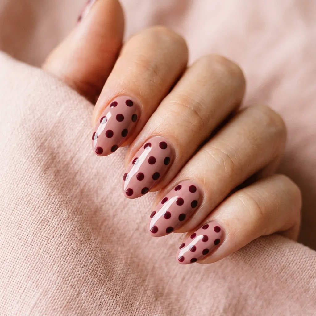 Two Tone Polka Dot Nail Pattern